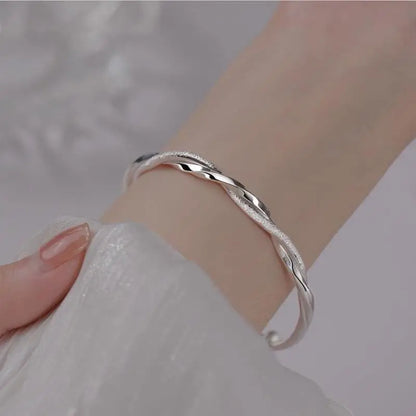 925 Silver Simple Cuff Bracelets